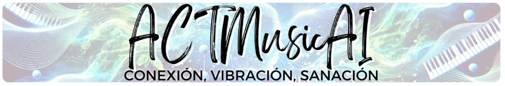 Banner ACTMusicAI — Conexión, vibración, sanación