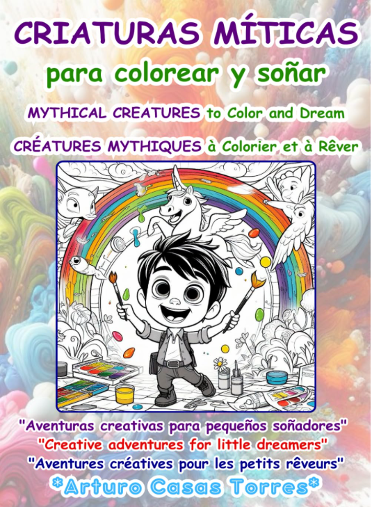 Portada de Criaturas Míticas para Colorear y Soñar