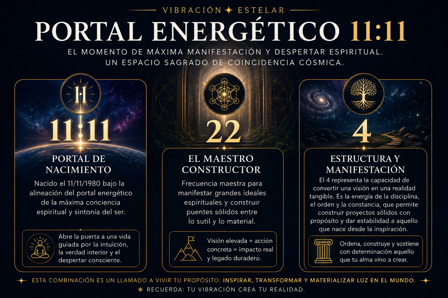 Portal Energético 11:11 – Portal de Nacimiento, El Maestro Constructor, Estructura y Manifestación